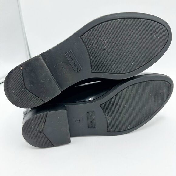 Marc Fisher Women's 6 Rainy Black Glossy Ankle‎ Rain Bootie Buckle Boot Sz 7 - Picture 10 of 11